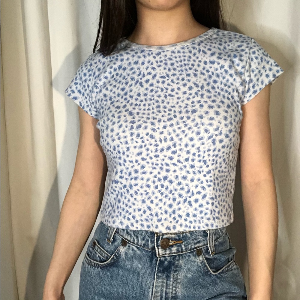 ❌ SOLD ❌ BM Blue Cheetah Print Ashlyn Top